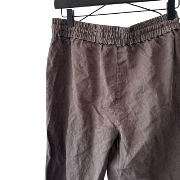 Eileen Fisher Tencel and Linen Blend Cropped Ankle Pull on Pants - Picture 3 of 5